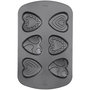 Wilton Decorated Heart 6 Cavity Nonstick Mini Cake Pan