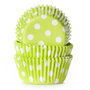 HoM Mini Baking cups Stip Lime Groen - pk/60