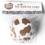 HoM Baking cups Koevlek bruin - pk/50