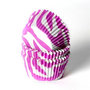 HoM Baking cups Zebra roze/wit - pk/50